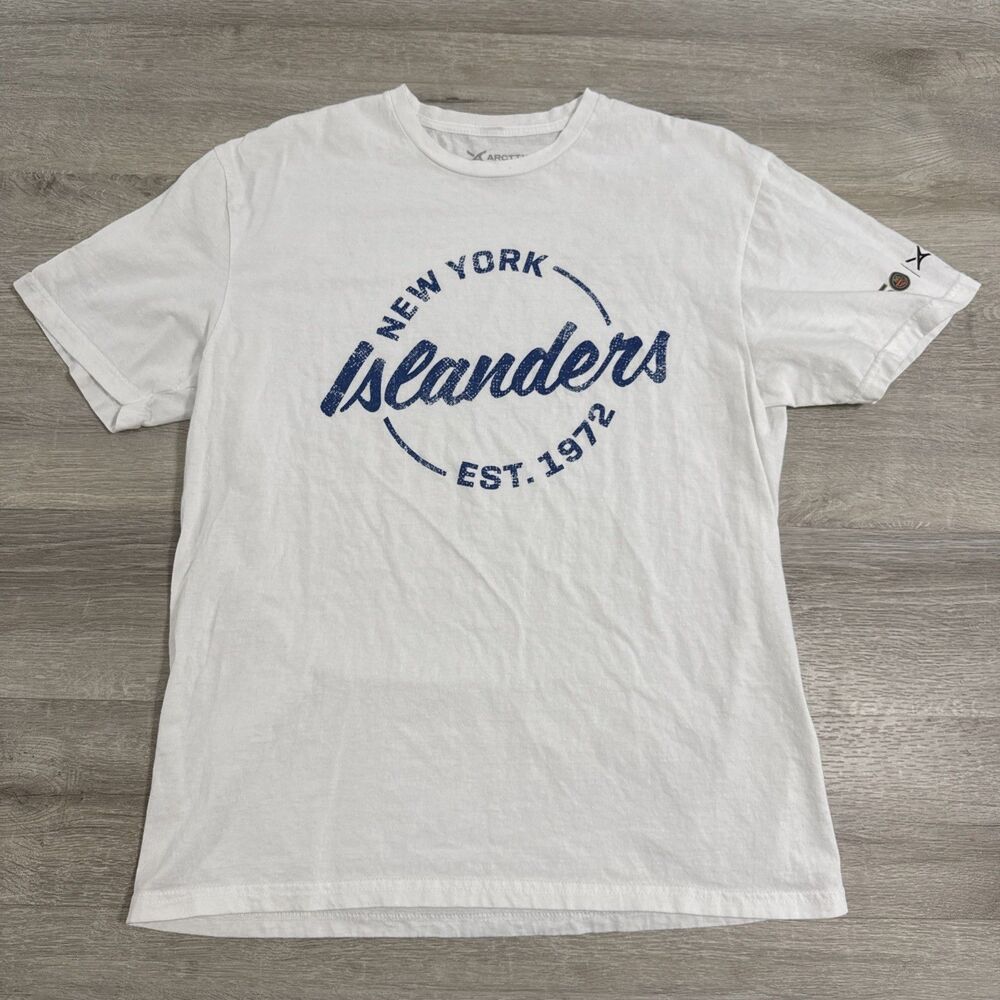 New York Islanders Shirt Men’s Large Arctix 50th Anniversary NHL White Isles